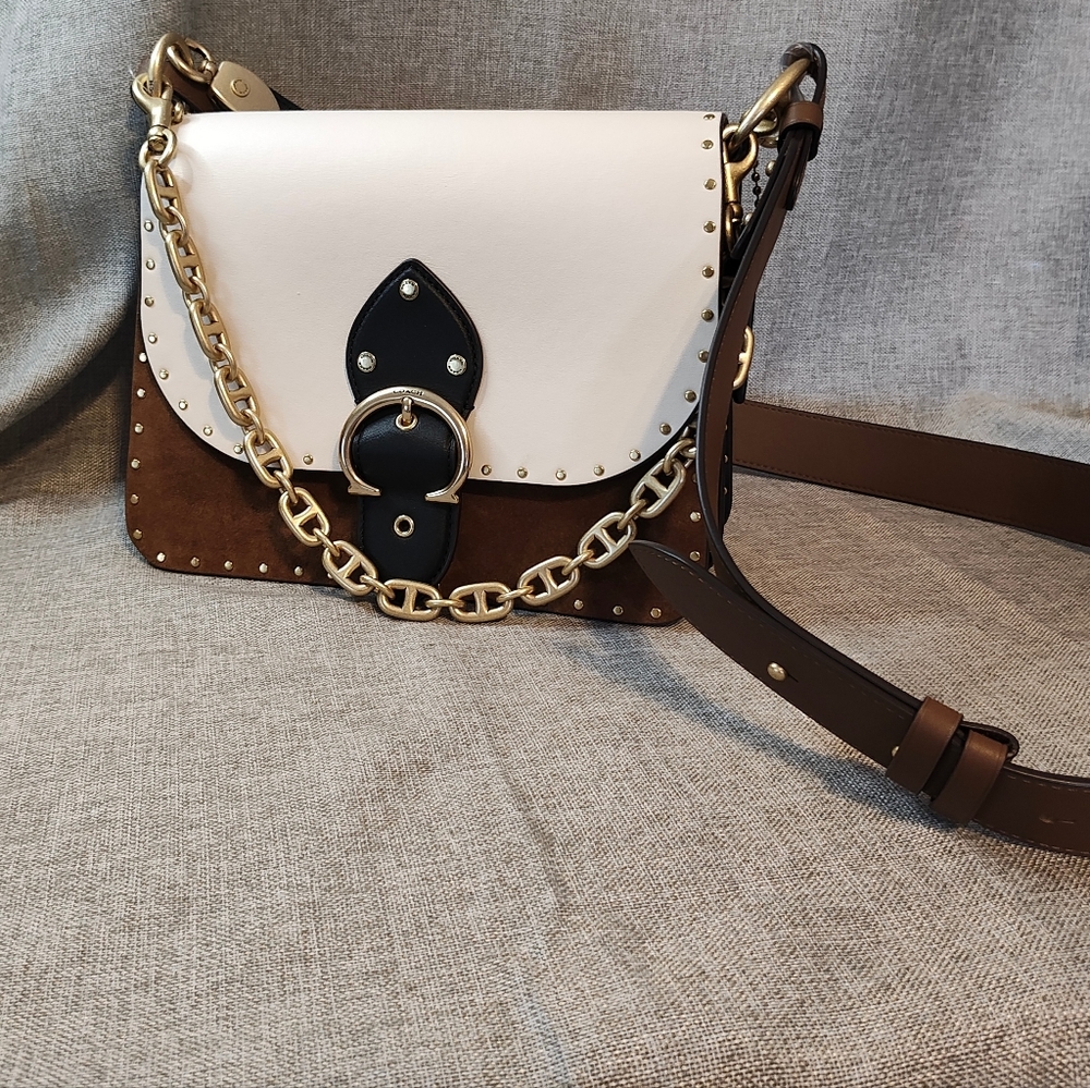 COACH Beat Shoulder Bag with Rivets, NWT